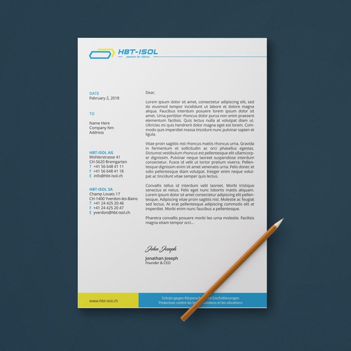 Letterhead for Construction compnay