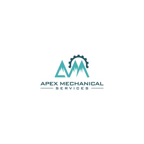 Letter A and M hill apex mechanical logo.