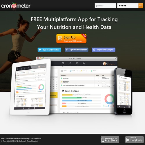 New website design wanted for cronometer.com