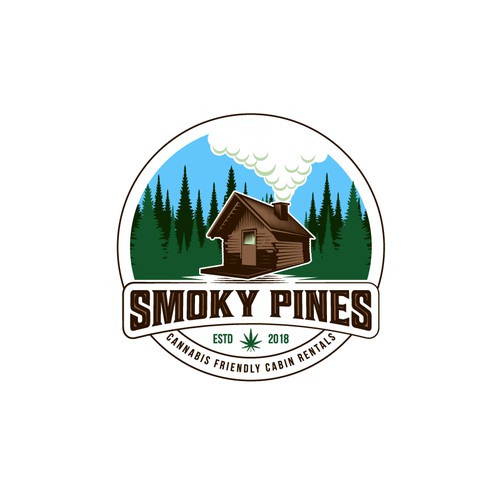 Cool and hip logo for cannabis friendly cabin rentals