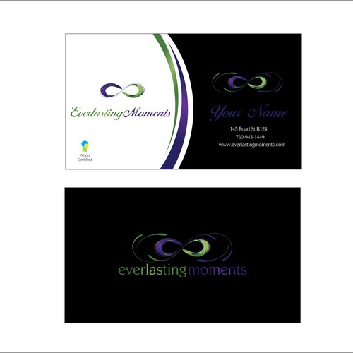 Create the next logo and business card for Everlasting Moments