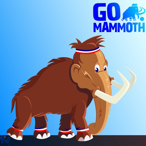 Mammoth Mascot (2D Illustrator with Depth to Pop)