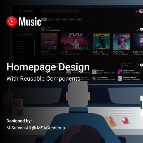 Youtube Music Homepage Redesign