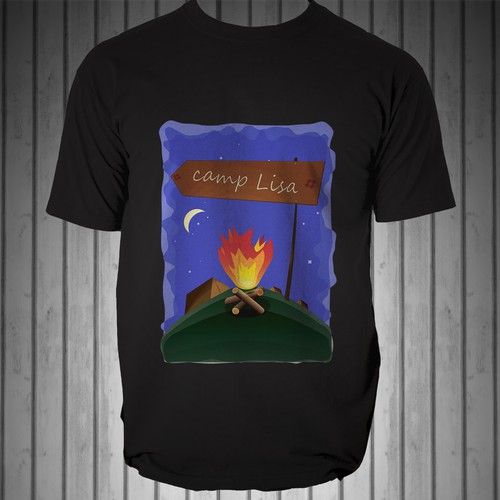 Camp t shirt print
