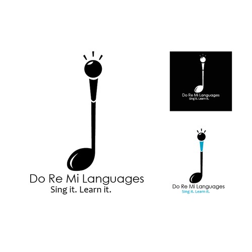 Create a logo for a teaching languages through songs