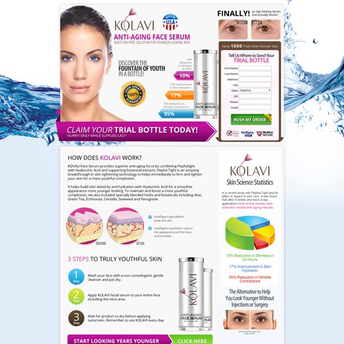 Cosmetic Landing Page