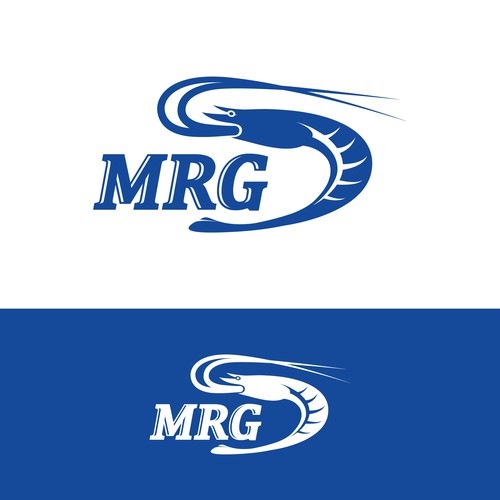 Logo for shrimp distribution company; MRG 
