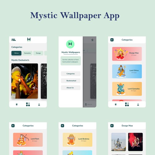 Mystic Wallpaper - App design