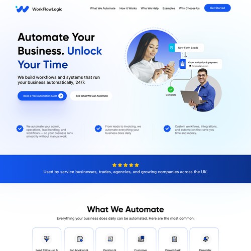 Website for Autmation Agency