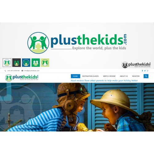 Create a logo for kids travel website