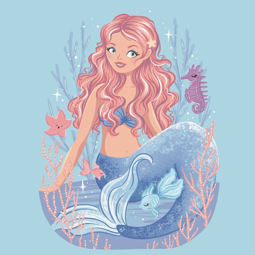 beautiful mermaid character