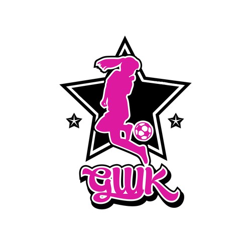 logo concept for football girls group