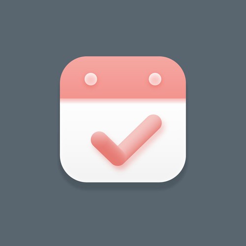 Calender right todo app icon design