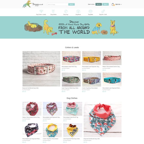 Doggy Homepage Design