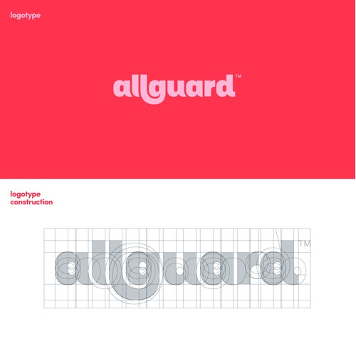 allguard (custom lettering) logotype