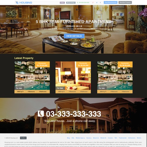 Housing.com homepage concept.