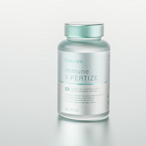 Supplement bottle label design