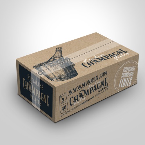 Champagne glass package design