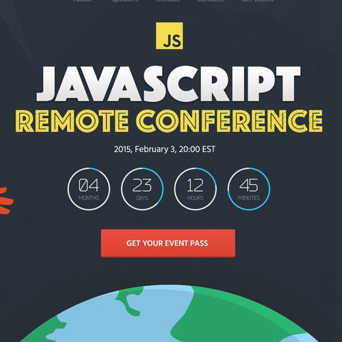 Create a website for an online conference for Javascript developers
