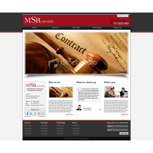 Help MSB Lawyers with a new website design