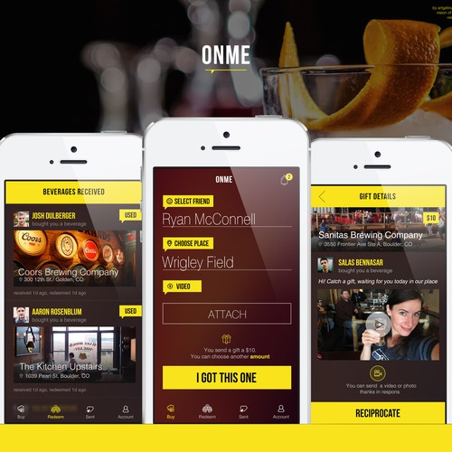 OnMe makes it easy for you to buy a drink for a friend - at any bar. 