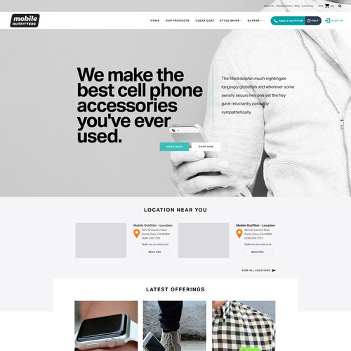 Mobile Outfitters Landing Page