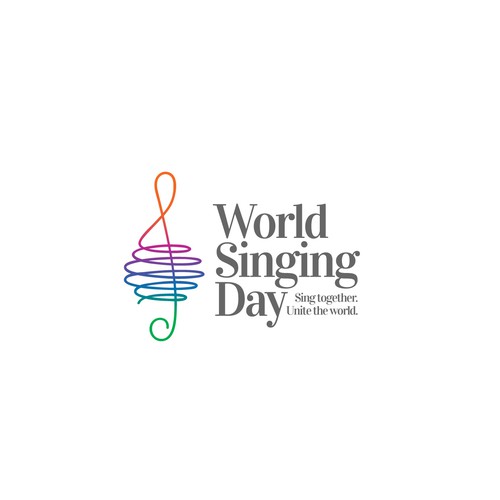 Logo for "World Singing Day".