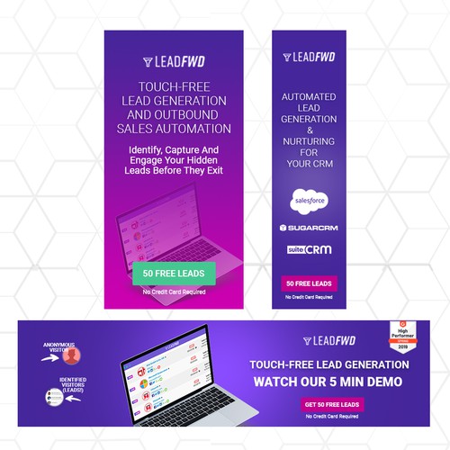 Web banners for a SaaS startup