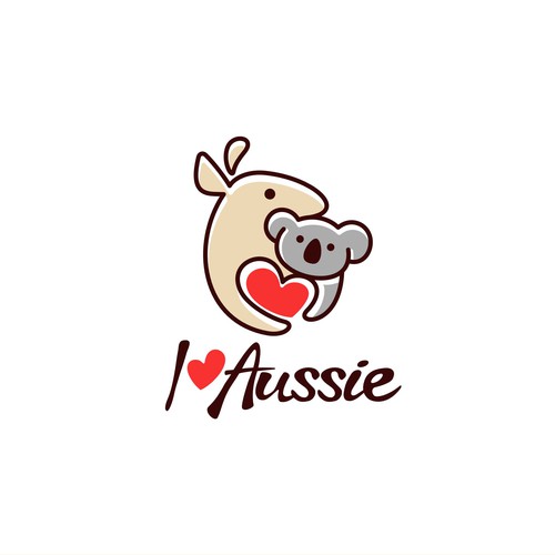 Kangaroo and koala logo design