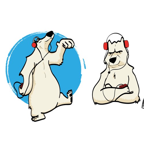 Polar Bear cartoon character.
