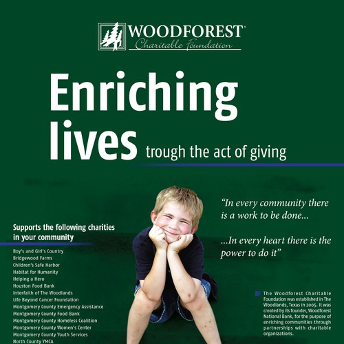 Poster Promotional for Woodforest Charitable Foundation