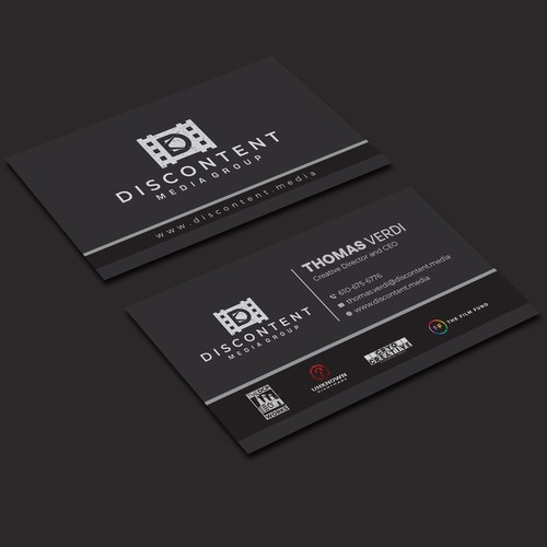 Business Card Design Template for Film Media Company
