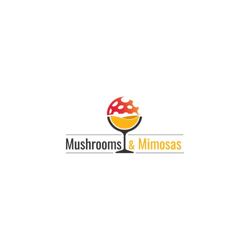 Logo design for Mushrooms and mimosas