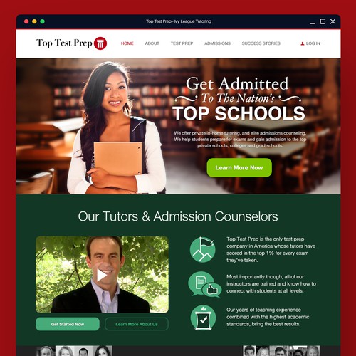 Website for Ivy League Test Prep Agency