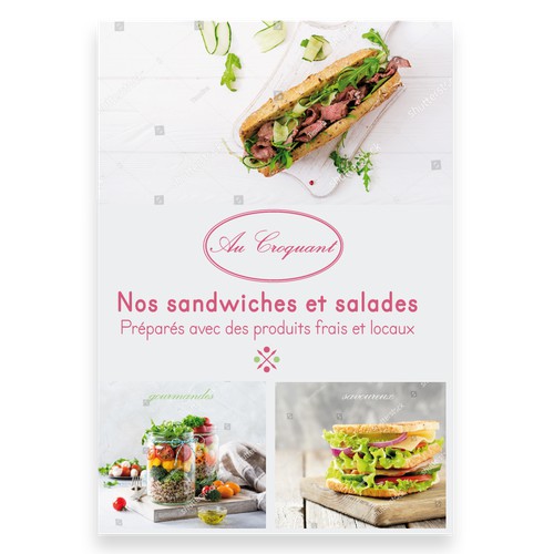 Affiche pour une nouvelle gamme de plats préparés dans un réseau de boulangeries 