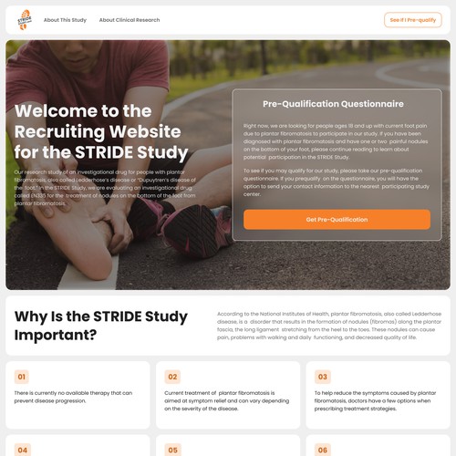 Web for a Research Study of Plantar Fibromatosis