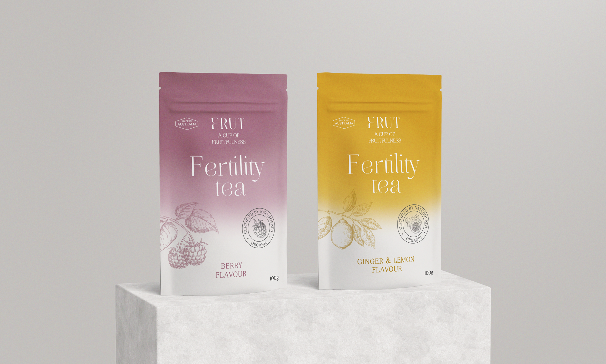 Luxury tea packaging for women trying to get pregnant