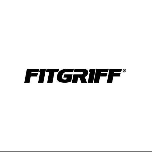 modern and bold logo text type for a fitness gear product