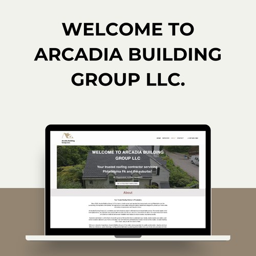 Website Design for www.arcadiaroofers.com
