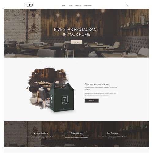 Ecommerce Time Restaurant template