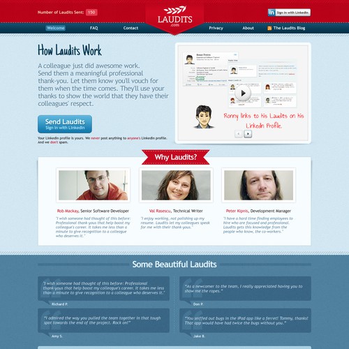 New website design wanted for laudits.com