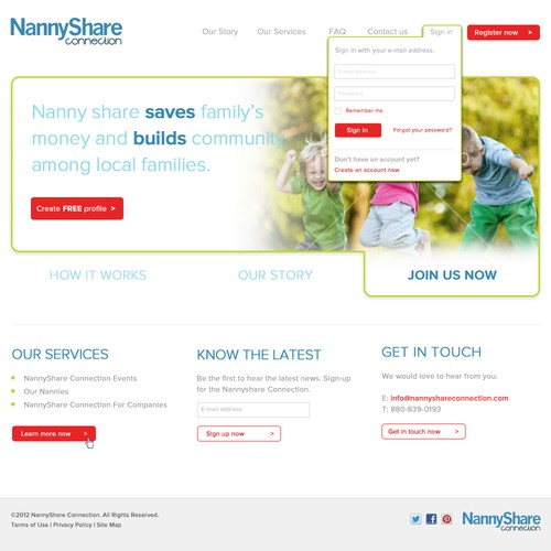 Help NannyShare Connection with a new website design