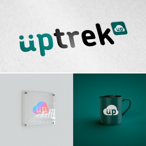 uptreck logo design for a travel-tech company. 