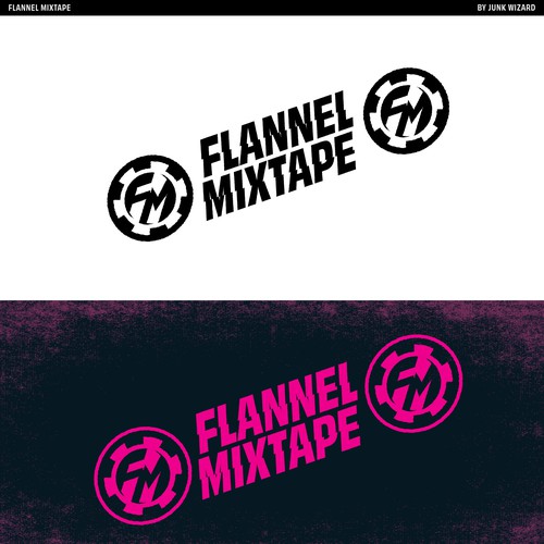 Flannel Mixtape, Logo & Wordmark for an Alt-Rock coverband 