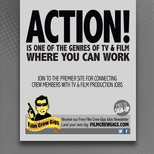 Create 1/4 Page Ad for Film Magazine