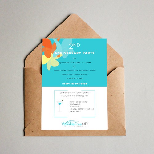 Clean festive invitation