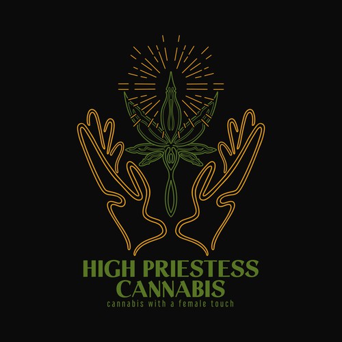 High Priestess Cannabis Logo