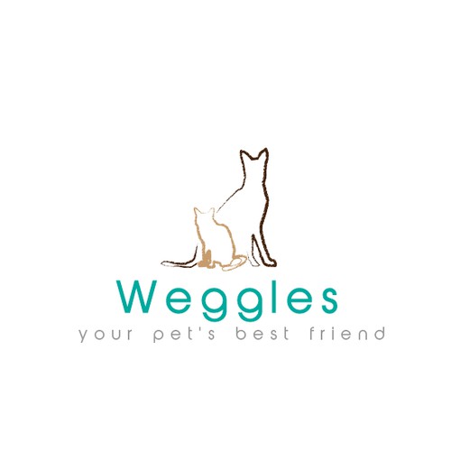 logo and business card for Waggles