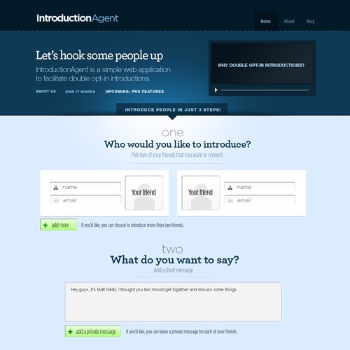 Simple, clean design for new web startup