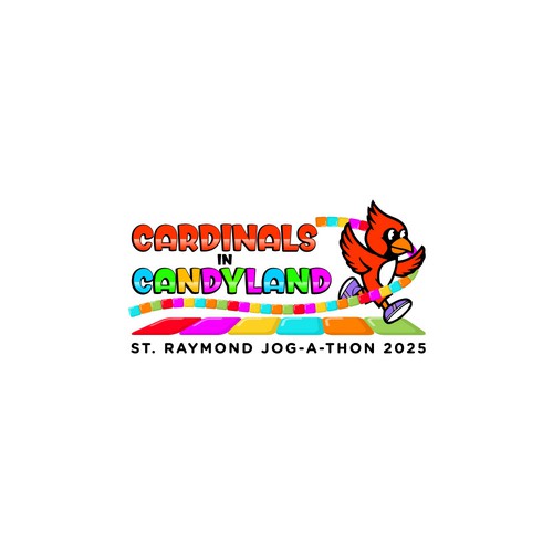 Cardinals In CandyLand Logo Design.